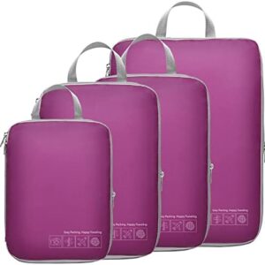 Cambond Compression Packing Cubes for Travel - Travel Bags Luggage Organizers Travel Essentials Compression Cubes for Carry on Suitcases