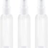 2OZ 3Pack Small Spray Bottle 60ml, Clear Plastic Mini Spray Bottle, Empty Travel Spray Bottle for Face, Toner, Liquids, Essential Oils, with Labels