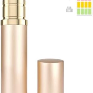 Perfume Travel Refillable Bottle Portable Atomizer Spray Bottle Fragrance Scent Pump Fill from Bottom Mini Pocket Size 5ml for Traveling and Outing (Rose gold)