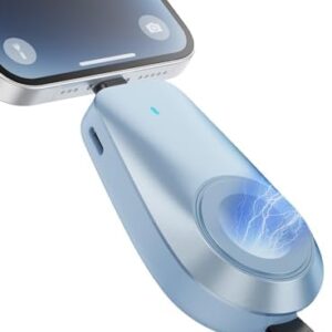 Mini Portable Wireless Charger for Apple Watch,1600mAh Keychain Travel Emergency Power Bank for iPhone,Compact Magnetic iWatch Charger,for iWatch 9/8/UItra/7/6/SE/5/4/3&iPhone 5-13/14 Series
