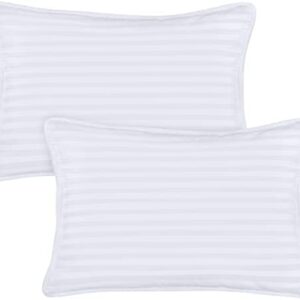 Utopia Bedding Toddler Pillow (White, 2 Pack), 13x18 Pillows for Sleeping, Soft and Breathable Cotton Blend Shell, Small Kids Pillow Perfect for Toddler Bed and Travel (Intended for age 2 and up)