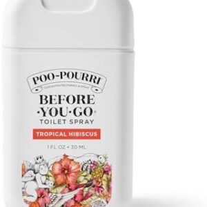 Poo-Pourri Before-You-Go Toilet Spray, Tropical Hibiscus, 1 Fl Oz Pocket Travel Size - Hibiscus, Apricot and Citrus