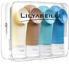 Travel Size Toiletries Bottles Kit with 4 Leak Proof Silicone Squeezable Tubes，Suction Cup Travel Bottles with Toiletry Bag Travel Accessories Shampoo Containers (3 floz)
