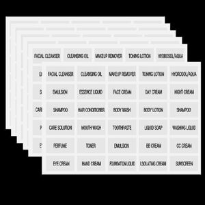 300 PCS Waterproof Labels for Travel Size Bottles,Clear Bathroom labels and Beauty Organization Labels,Travel Bottle Labels for Shampoo Conditioner Lotion Cream
