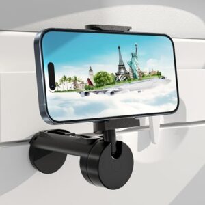 Nulaxy Sturdy Airplane Phone Holder, Patented 3D Rotation with 900° Technology, Universal Phone Holder Mount, Hands-Free Pocket-Sized Must Have Travel Essentials for Plane Tray, Home, Kitchen, Office