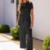 ANRABESS 2 Piece Sets for Women Summer Outfits Lounge Sweatsuits Short Sleeve Wide Leg Pants Sweat Set Tracksuit Clothes - Image 9