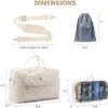 LOVEVOOK Travel Duffle Bag, Weekender Bag for Women with Toiletry Bag Carry on Overnight Bag with Laptop Compartment, Yoga Gym Bag with Wet Pocket Shoe Bag, Hospital Bag for Labor and Delivery - Image 5