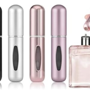 4 Pcs 5ml Portable Mini Refillable Perfume Atomizer Spray Bottle Scent Pump Case for Travel