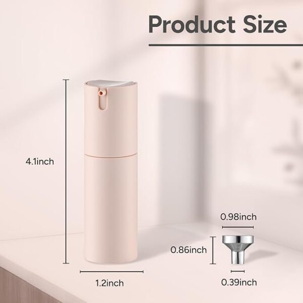1 oz Airless Pump Bottles, Travel Lotion Container, Skincare Containers for Moisturizer(Plastic, Pink Matte, 3Pcs) - Image 7