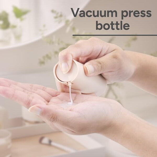 1 oz Airless Pump Bottles, Travel Lotion Container, Skincare Containers for Moisturizer(Plastic, Pink Matte, 3Pcs) - Image 3