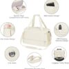 ETRONIK Gym Bag for Women, Travel Duffel Bag with USB Charging Port, Weekender Overnight Bag with Wet Pocket and Shoes Compartment for Women, Travel, Gym, Yoga (Beige) - Image 4