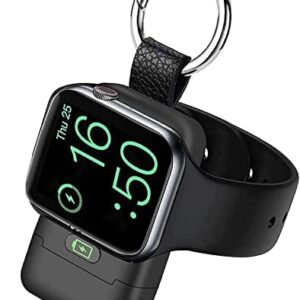 Portable Wireless Charger for Apple Watch,HUOTO iWatch Charger 1400mAh Smart Keychain Power Bank,Portable Magnetic iWatch Charger for Apple Watch Series 9/8/7/6/SE/5/4/3/2/1/UItra/UItra 2