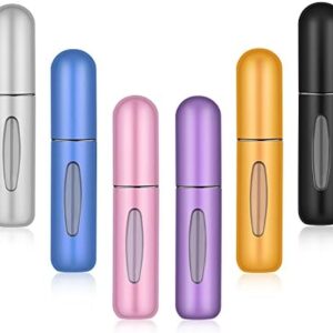 Perfume Travel Refillable Mini Perfume Atomizer Cologne Travel Perfume Bottle Empty Travel Essentials for Women Mens Small Perfume Spray Bottle for Travel Accessories 6 Pack 5ml/0.2oz