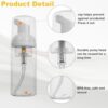 2oz Travel-Sized Foaming Pump Bottles,4PCS Empty Foam Pump Bottle,Refillable Travel Size Mousse Bottle,Hand Soap Shampoo Lash Shampoo Foaming Soap Dispenser Bottles,BPA Free(Clear) (A-Clear) - Image 3
