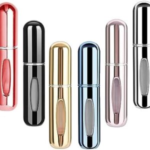 6pcs Mini Perfume Travel Refillable Bottles-5ml Portable Atomizer Sprayer,Empty Pump Container for Traveling and Outgoing