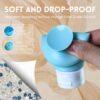 Travel Size Toiletries Bottles Kit with 4 Leak Proof Silicone Squeezable Tubes，Suction Cup Travel Bottles with Toiletry Bag Travel Accessories Shampoo Containers (3 floz) - Image 4