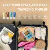 Travel Size Toiletries Bottles Kit with 4 Leak Proof Silicone Squeezable Tubes，Suction Cup Travel Bottles with Toiletry Bag Travel Accessories Shampoo Containers (3 floz) - Image 5