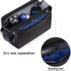 BAGSMART Toiletry Bag for Men, Travel Toiletry Organizer Dopp Kit Water-resistant Shaving Bag for Toiletries Accessories, Door Room Essentials, Black - Image 3